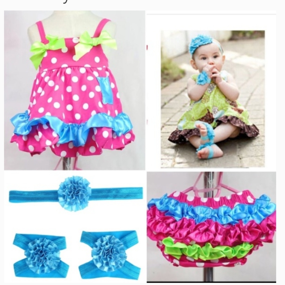 Swing Outfit 18 months Boutique ruffles with shoes